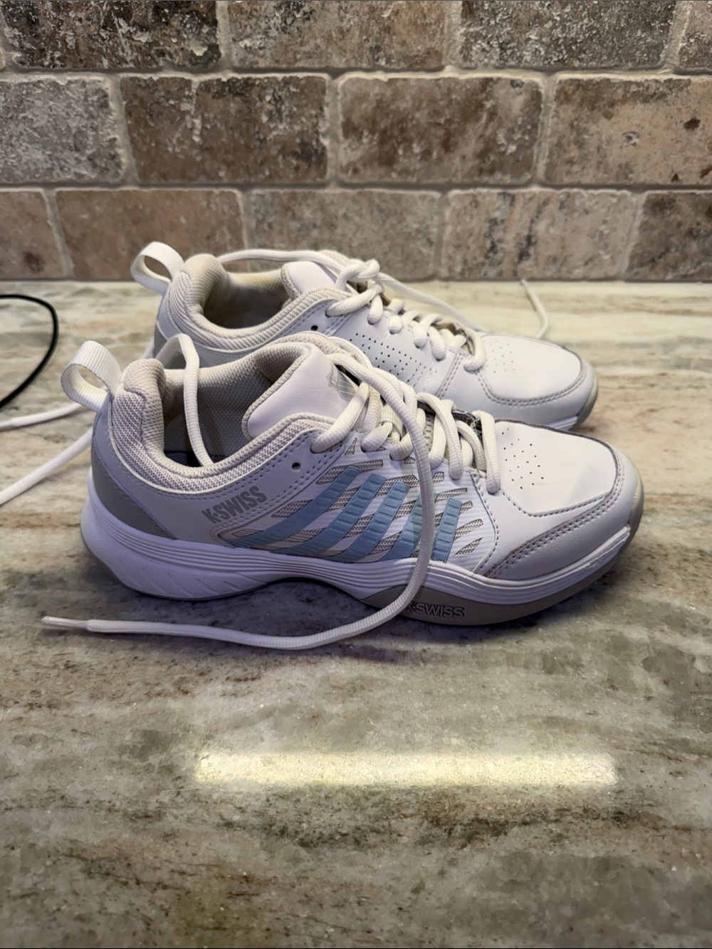 K-Swiss White Tennis  Sneakers